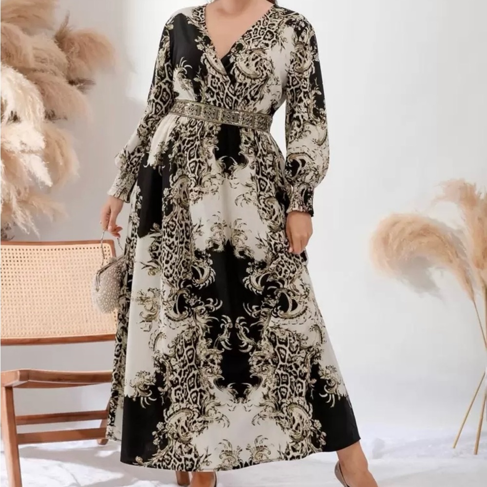 SHEIN Curve Long Sleeve Dress